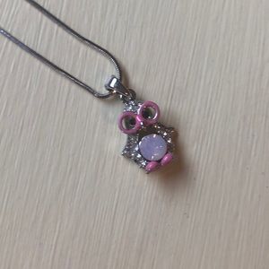 Pink Sparkly Penguin Necklace